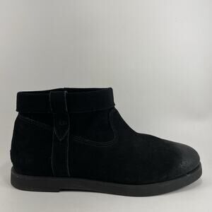 UGG Josefene Cuff Boot Black Suede Short Ankle Womens Size 10 Booties Slip On